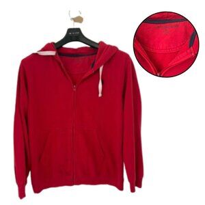 U.S. Polo Assn. Men’s Large Red Full Zip Fleece Hoodie Sweatshirt Jacket